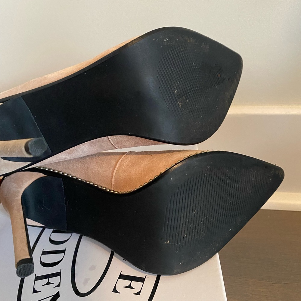 Steve Madden - Stellar Blush Suede Heels - Picture 6 of 7